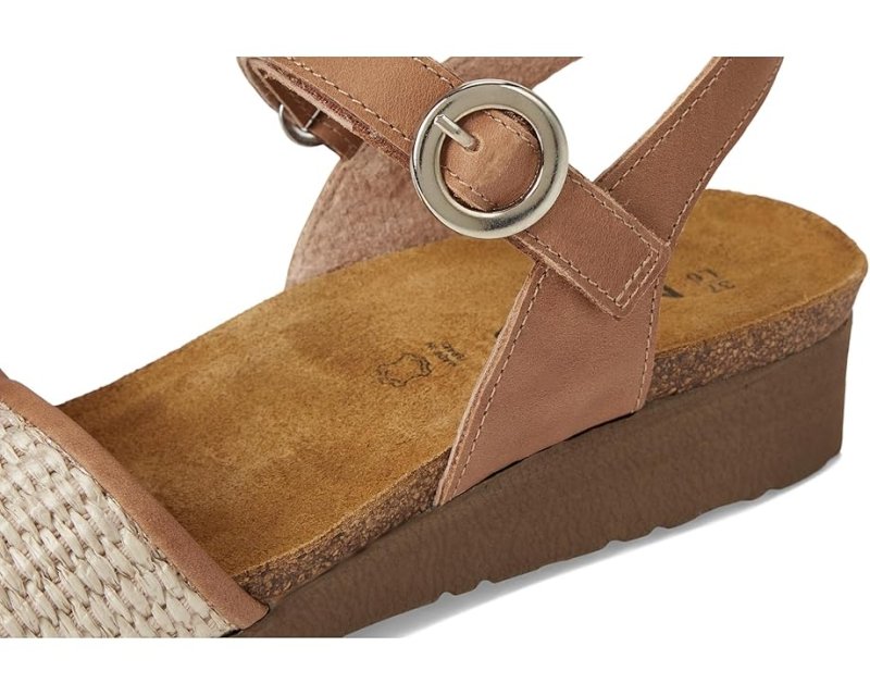 Naot Women's Cecile - Latte Brown/Sand Raffia