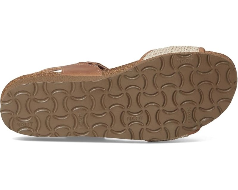 Naot Women's Cecile - Latte Brown/Sand Raffia