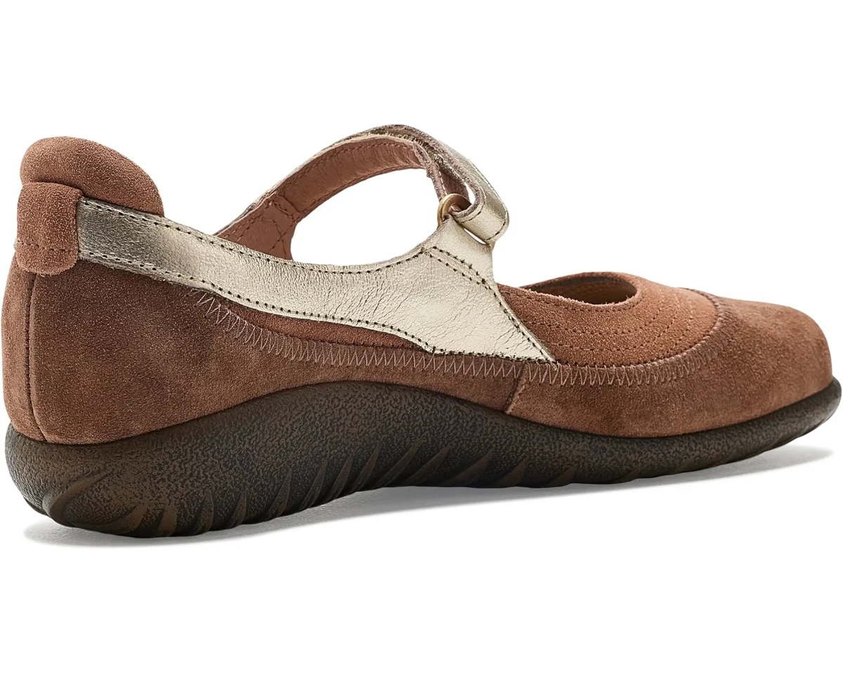 Naot Women's Kirei Mary Jane - Rosewood/Brown Cedar/Gold