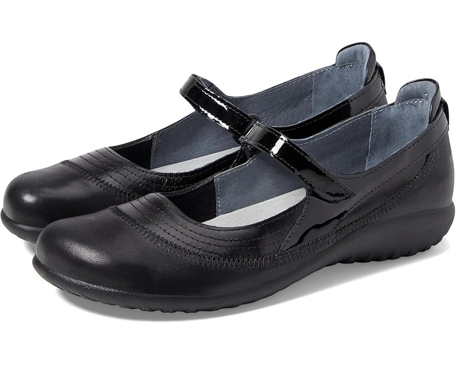 Naot Women's Kirei - Shiny Black Leather