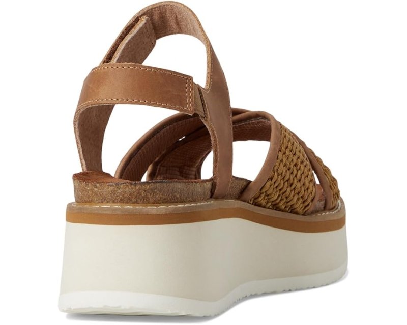 Naot Women's Pavlova - Brown Leather/Golden Brown Raffia
