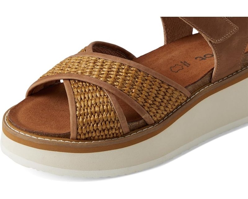 Naot Women's Pavlova - Brown Leather/Golden Brown Raffia
