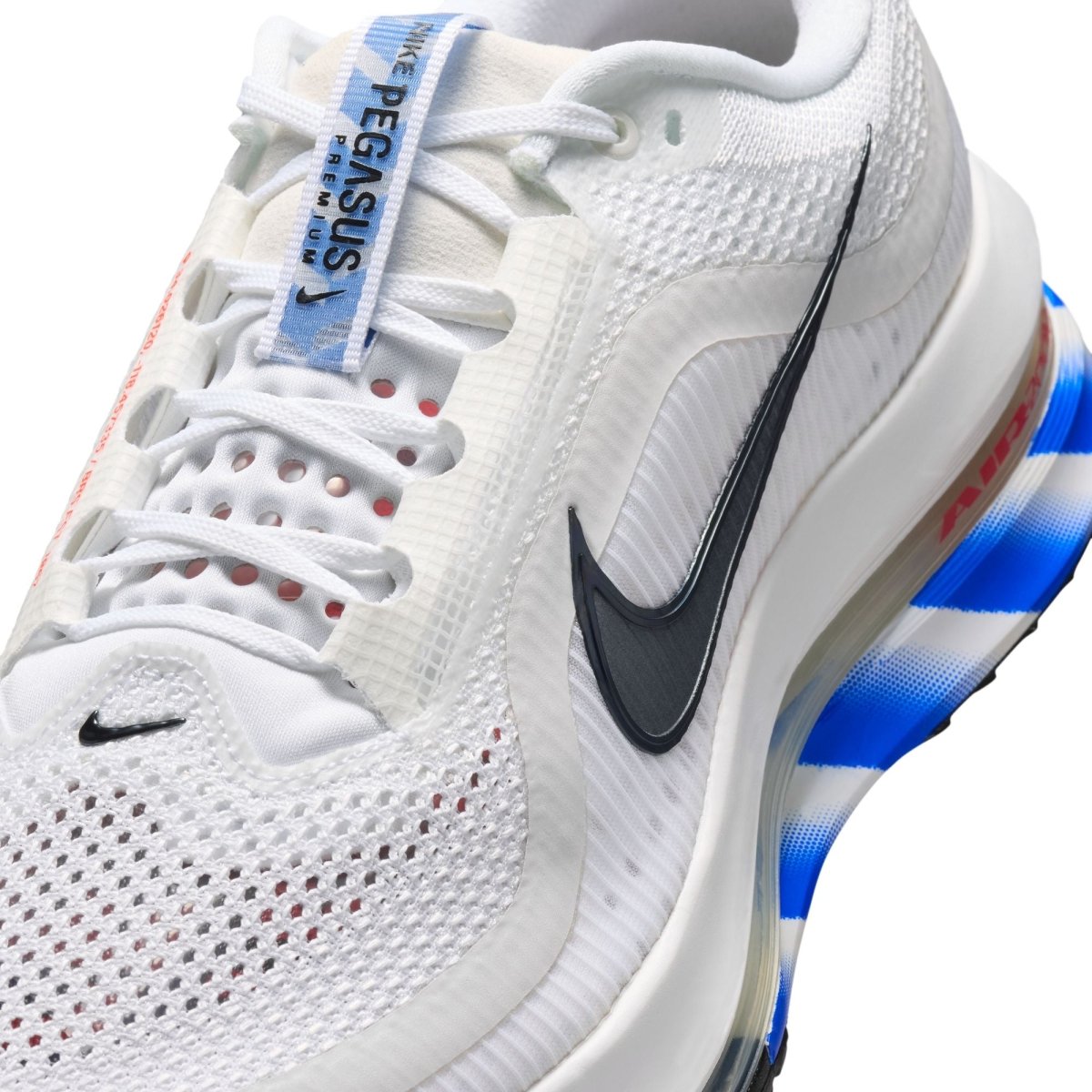 Nike Men's Pegasus Premium Running Shoes - White/Black/Racer Blue