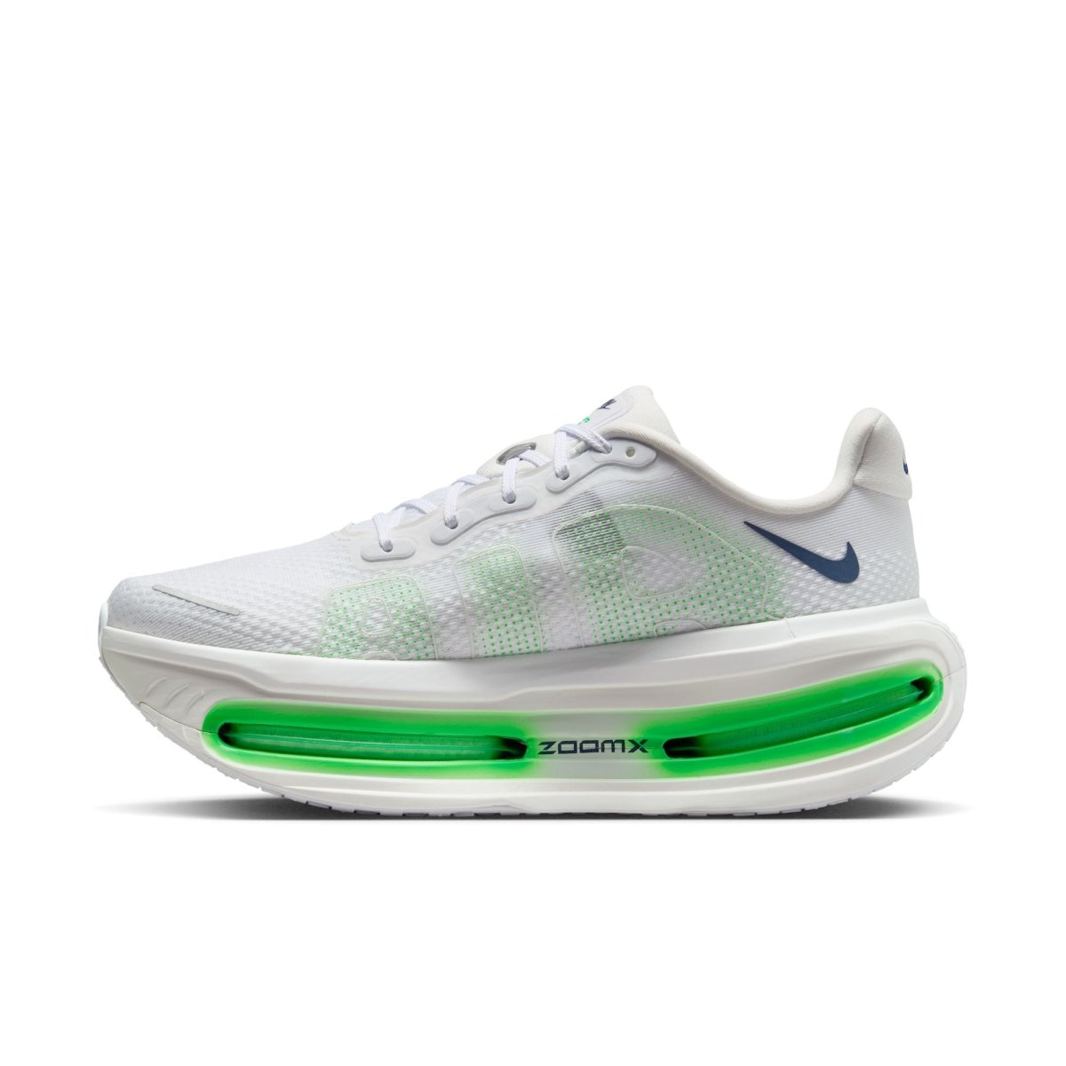 Nike Men's Vomero Premium Running Shoes - White/Midnight Navy/Green Spark