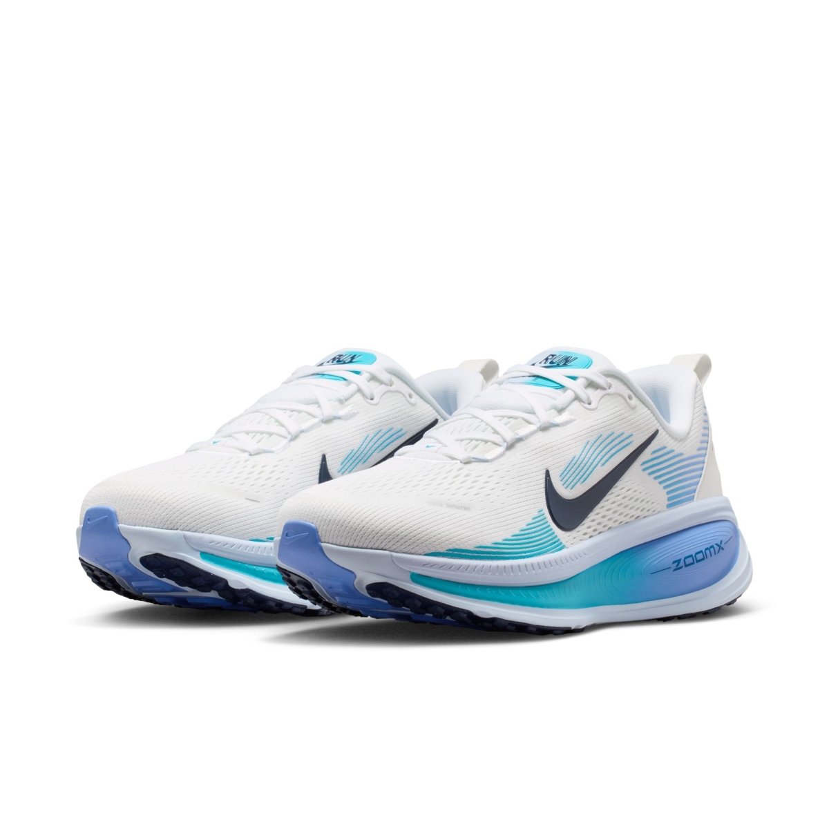Nike Women's Vomero 18 Running Shoes - White/Midnight Navy/Blue Fury