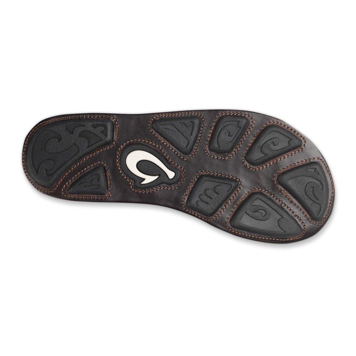 Olukai Men's Mea Ola Leather Sandals - Tan/Dark Java