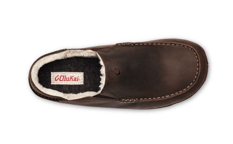 Seliga ShoesOlukai Men's Moloa Slipper - Dark Wood