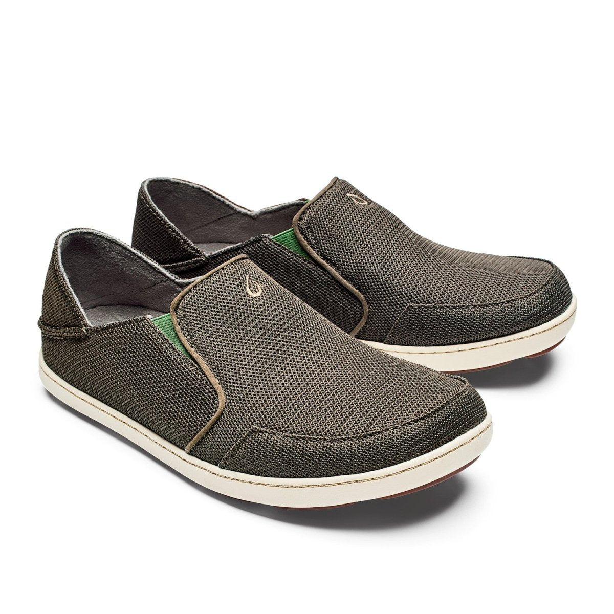 Olukai Men's Nohea Mesh Slip - On Shoe - Mustang/Lime Peel