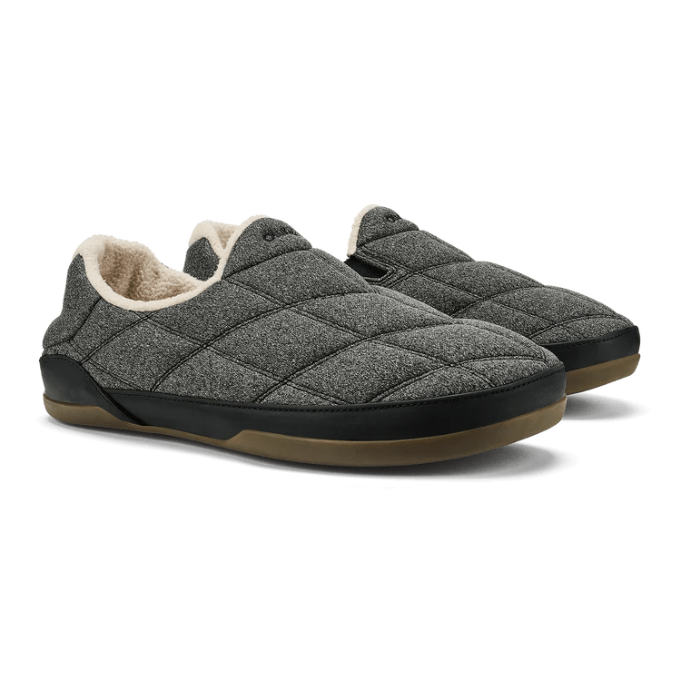 Olukai Men's Puku'i Slipper - Dark Shadow/Lava Rock