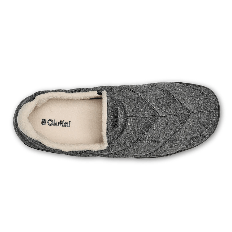Olukai Men's Puku'i Slipper - Dark Shadow/Lava Rock