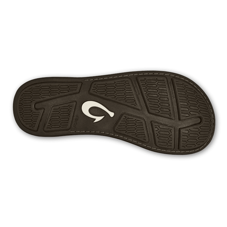 Olukai Men's Tuahine Waterproof Leather Sandals - Dark Wood