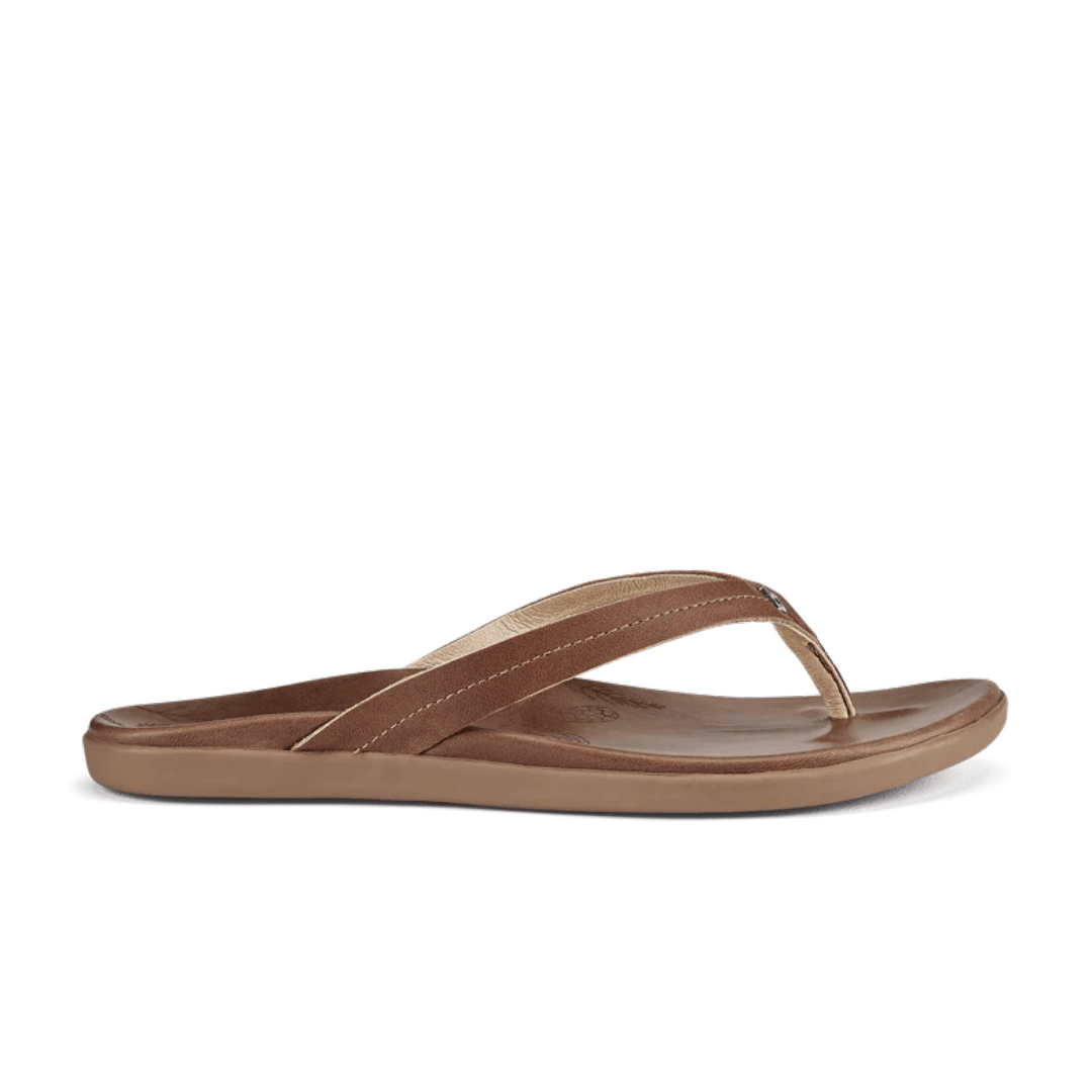 Olukai Women's Honu Leather Sandals - Tan