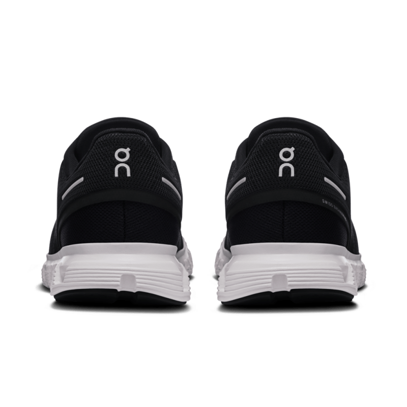 On Women's Cloud 6 Lifestyle Shoes - Black/White (Wide Width)