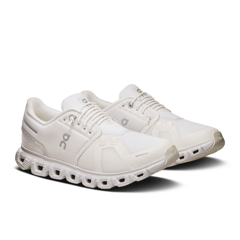 On Women's Cloud 6 Lifestyle Shoes - White/White (Wide Width)