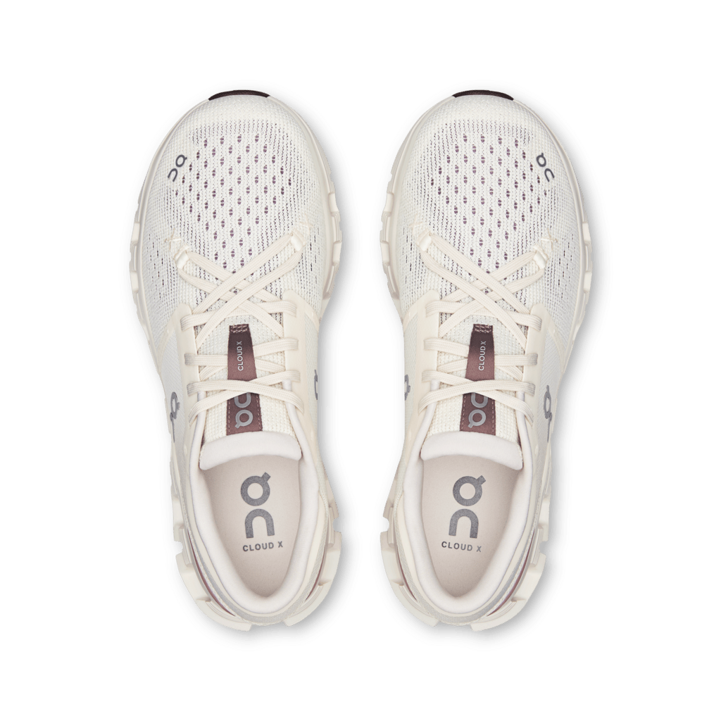 On Women's Cloud X 4 Training Shoes - Ivory/Heron