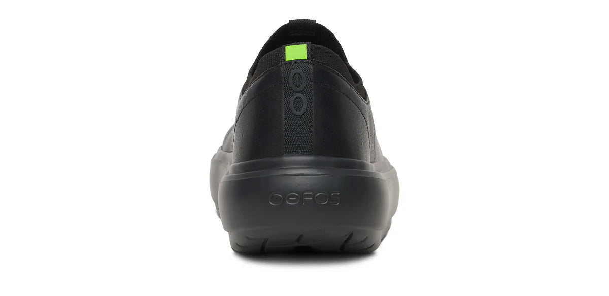 OOFOS Men's OOmg Club+ Leather Slip-On - Black