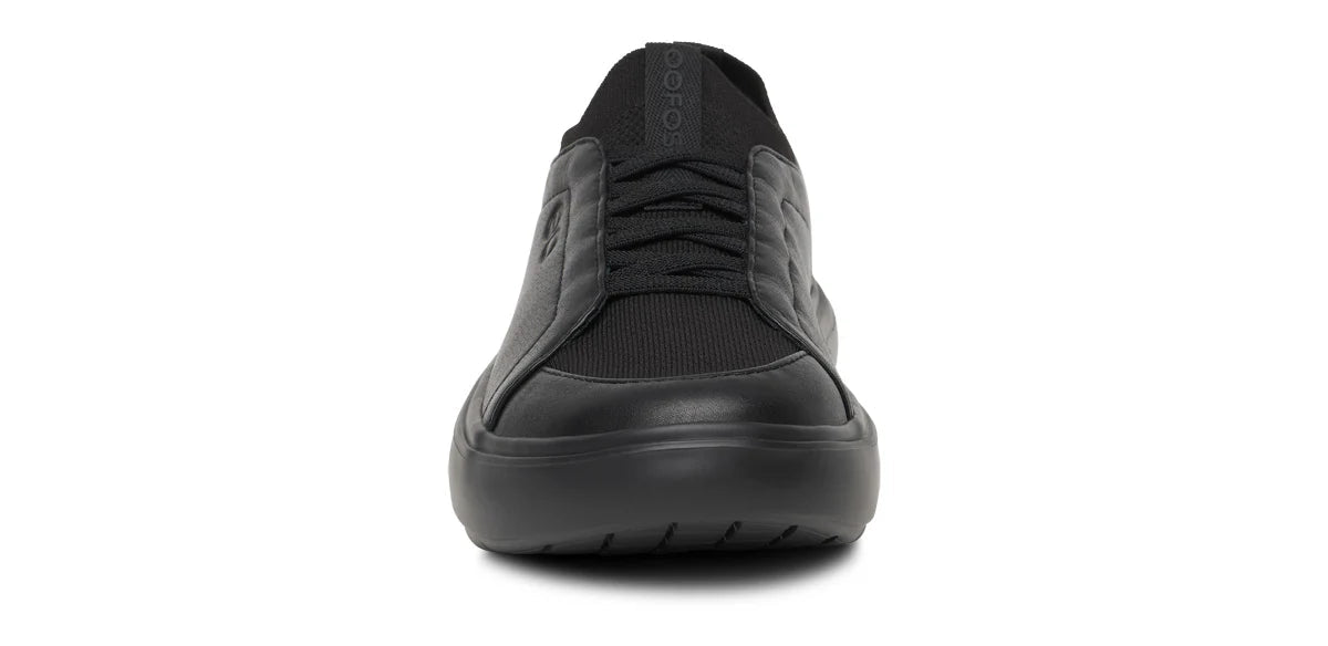 OOFOS Men's OOmg Club+ Leather Slip-On - Black