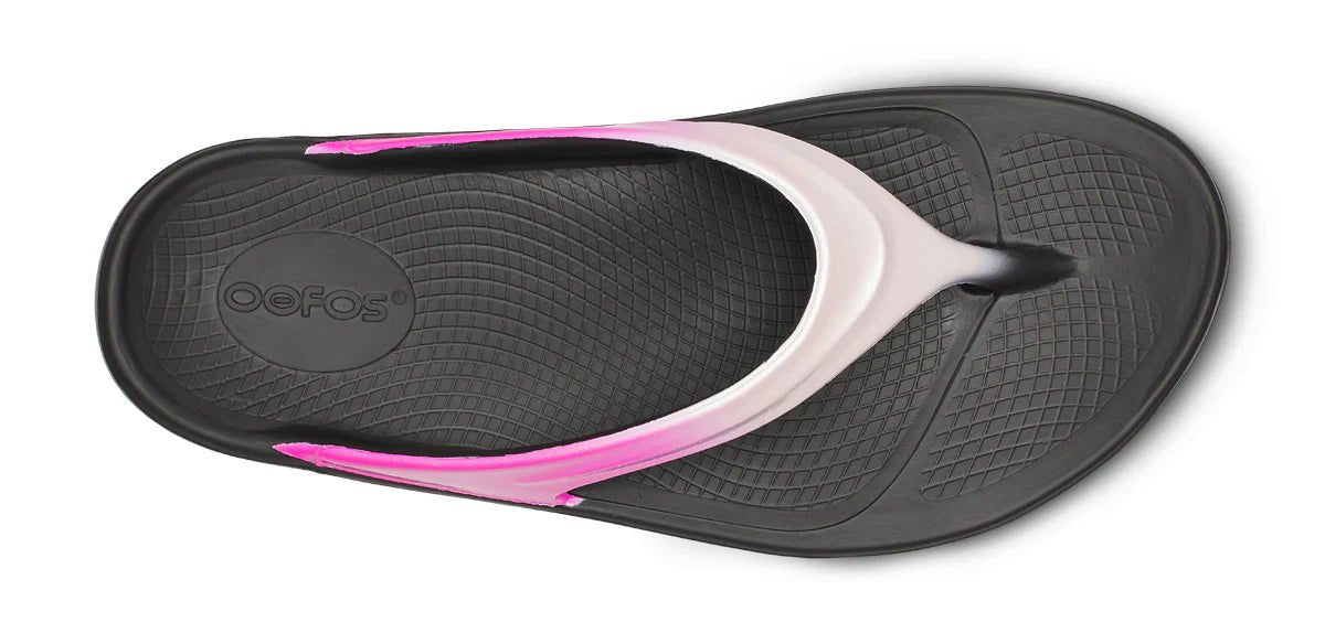 OOFOS Women's OOlala Luxe Thong Sandal - Frosted Fuchsia