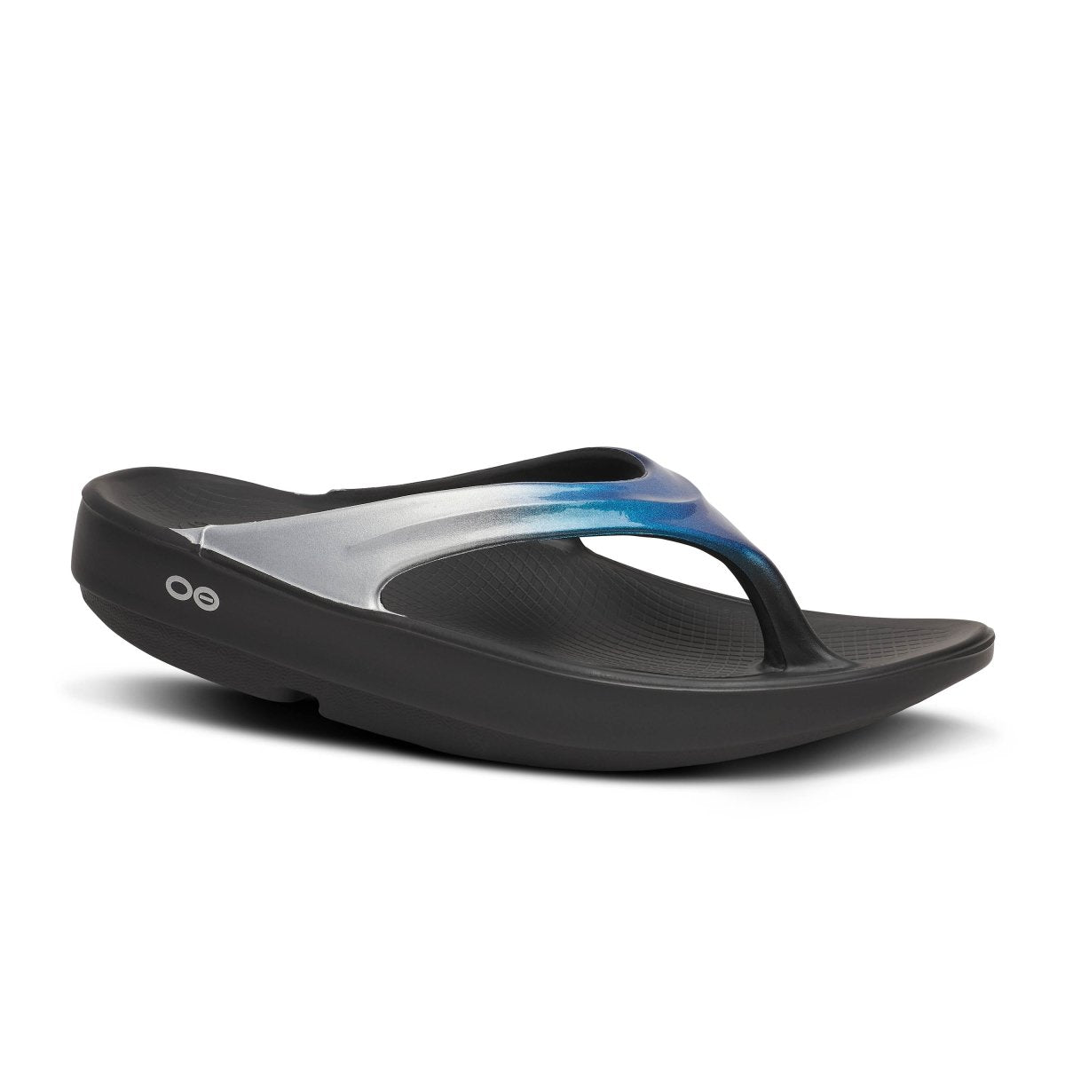 OOFOS Women's OOlala Luxe Thong Sandal - Shimmer Blue