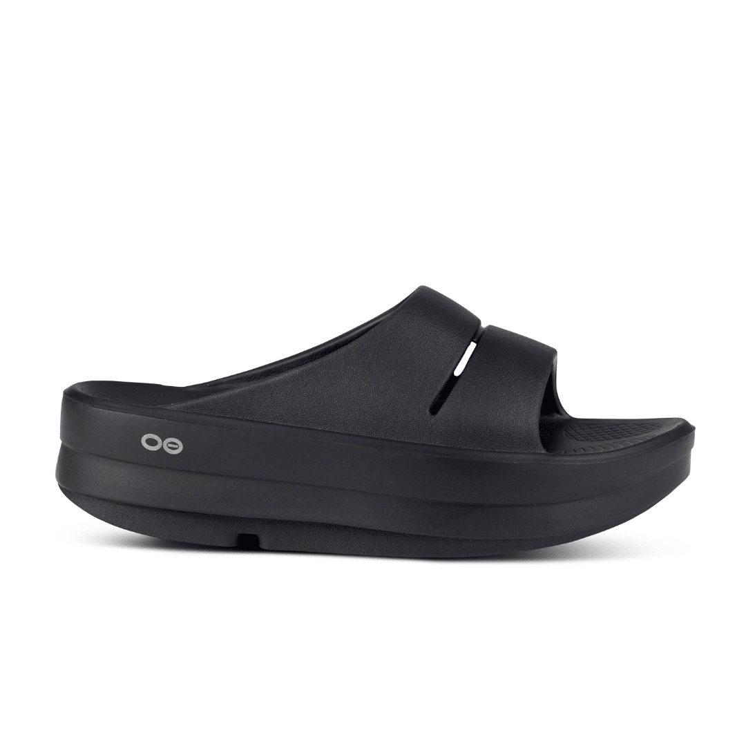 OOFOS Women's OOmega OOahh Slide Sandal - Black