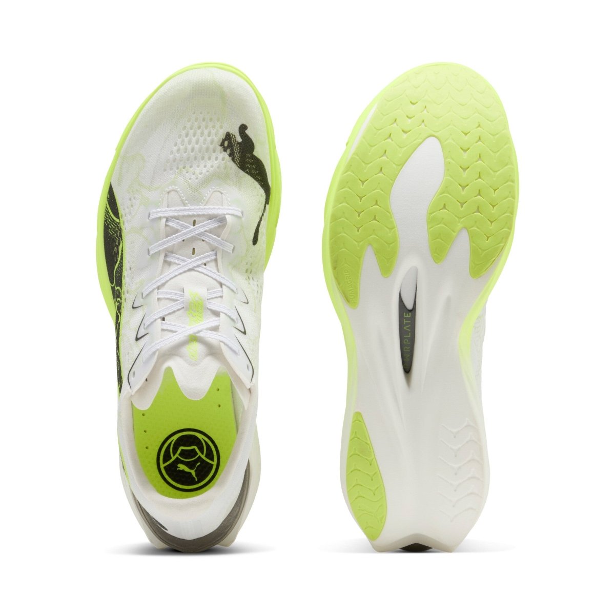 Puma Men's Deviate Nitro Elite 4 Ekiden - Puma White/Lime Squeeze