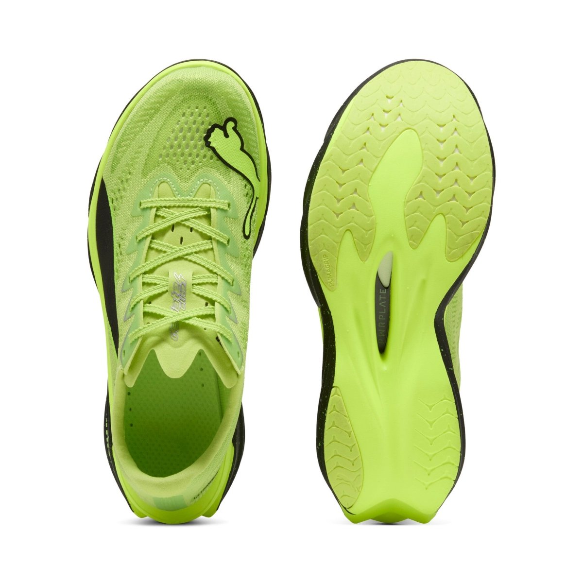 Puma Men's Deviate Nitro Elite 4 Running Shoes - Sunny Lime/Puma Black