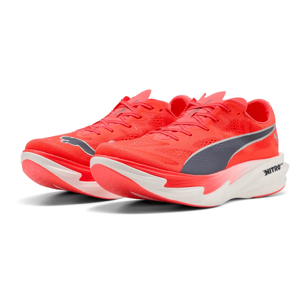 Puma Men's Deviate Nitro Elite 4 Running Shoes - Ultra Red/Inky Depths/White