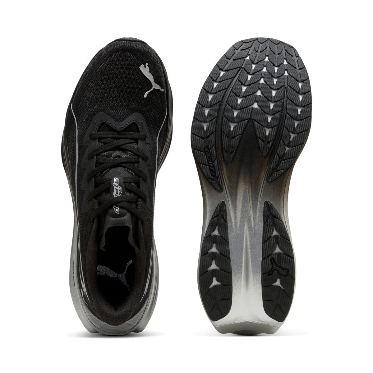 Puma Men's Deviate Pure Nitro Running Shoes - Black/Dark Gray/Silver