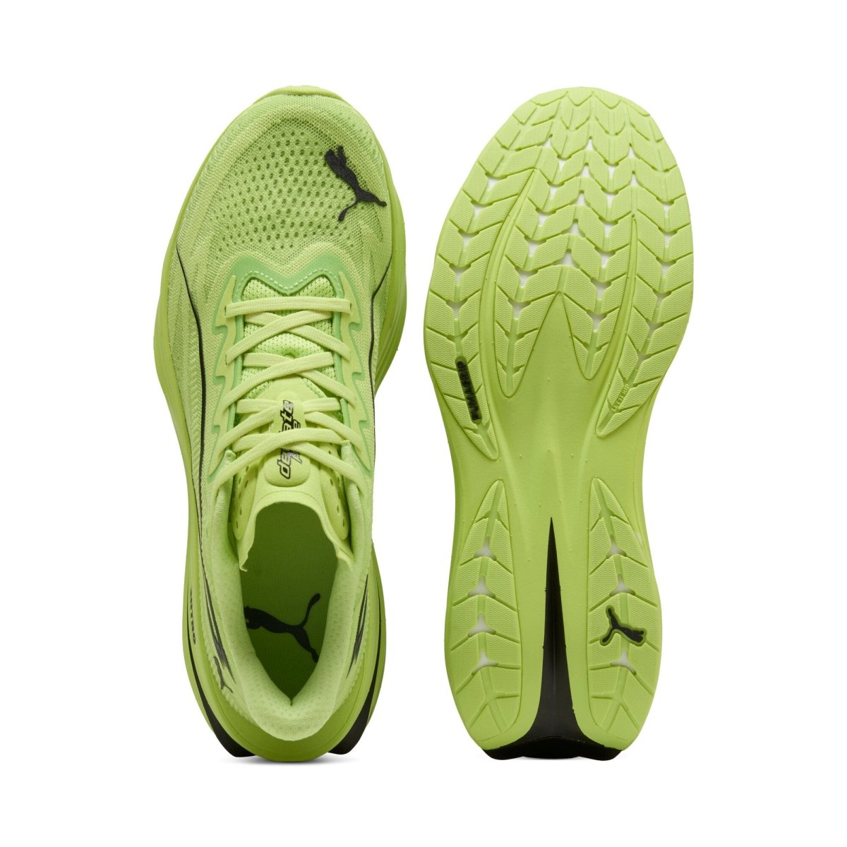 Puma Men's Deviate Pure Nitro Running Shoes - Sunny Lime/Black