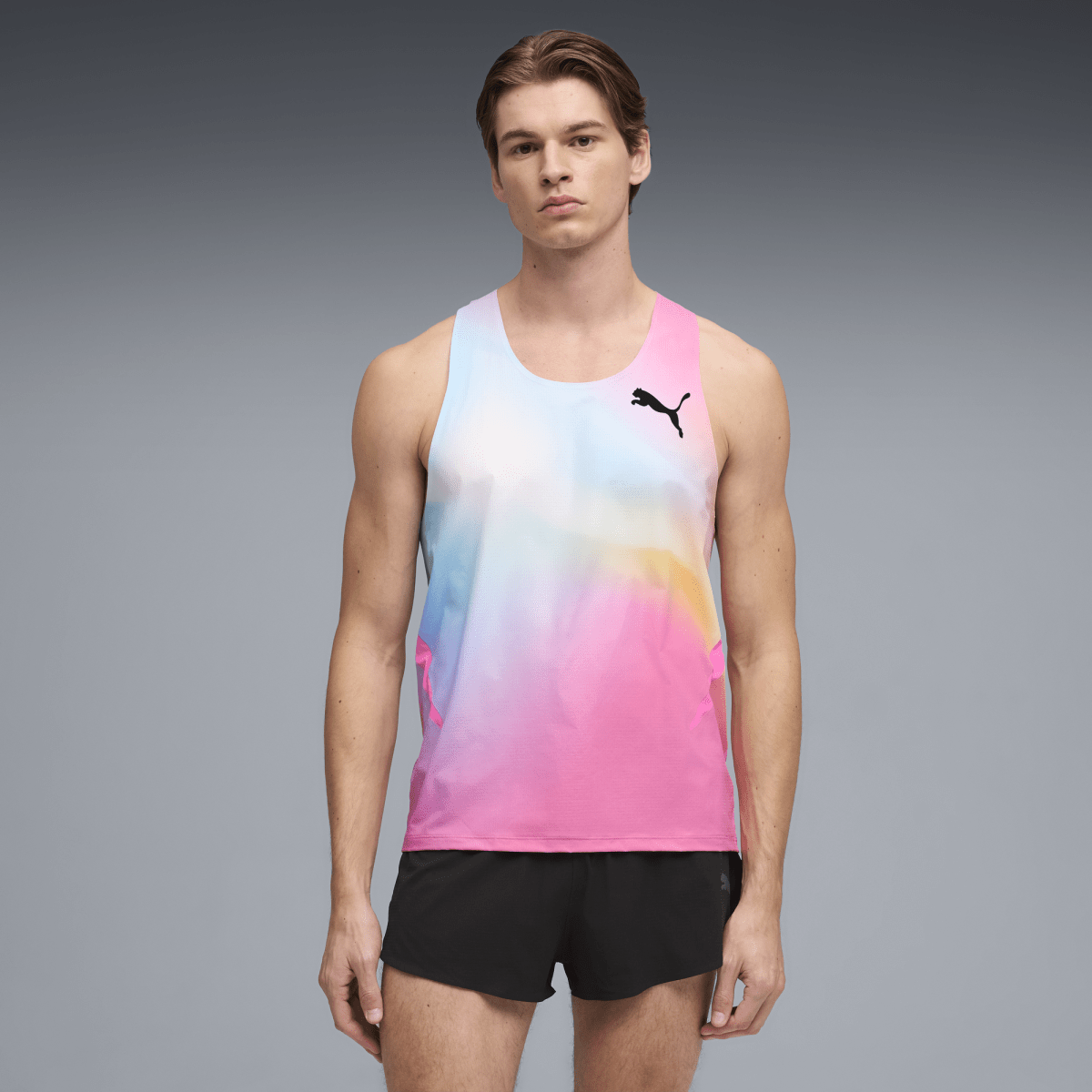 Puma Men's Lightspeed Ultraweave Running Singlet - Poisen Pink
