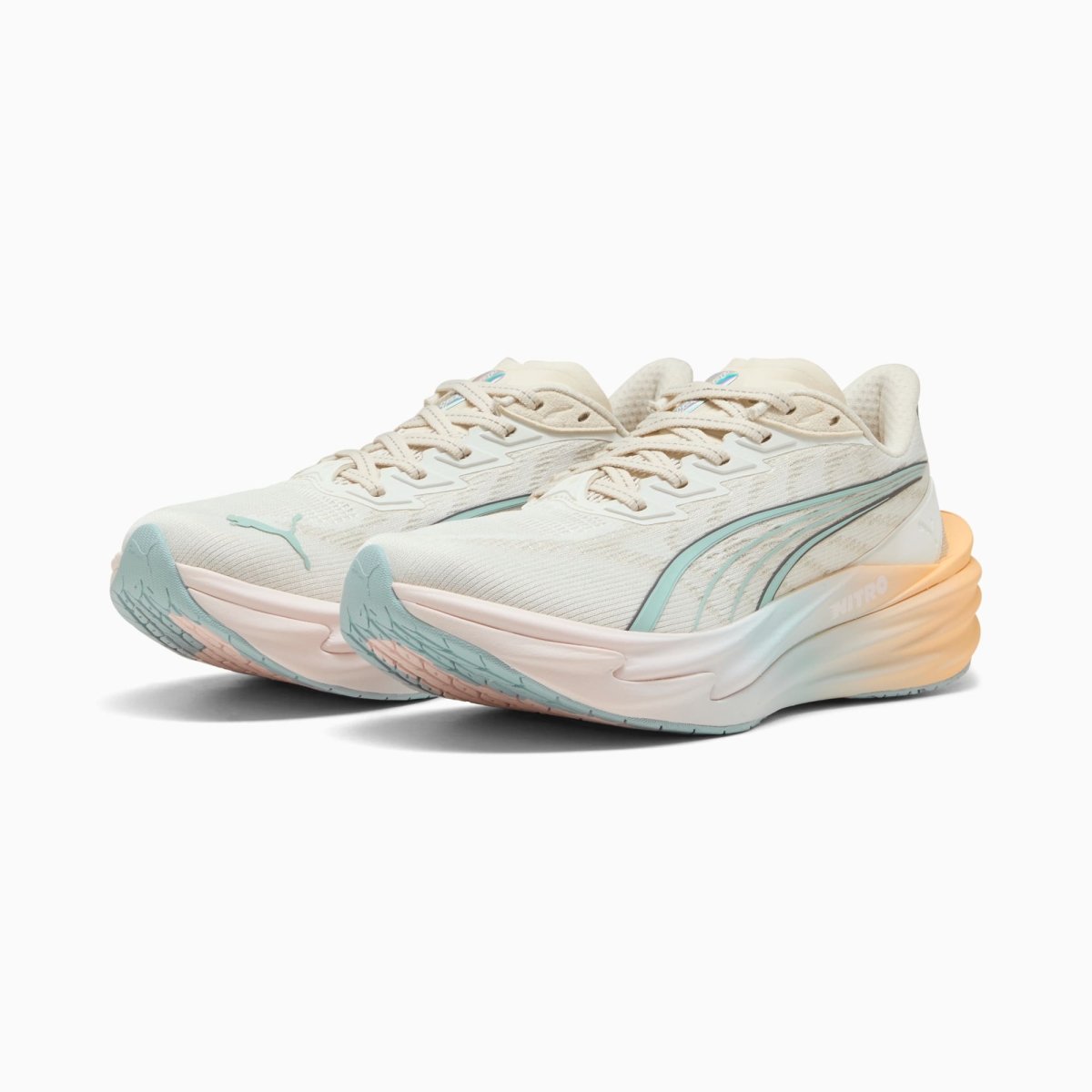 Puma Women's Deviate Nitro 4 Run Club - Warm White/Lucite/Vapor Gray