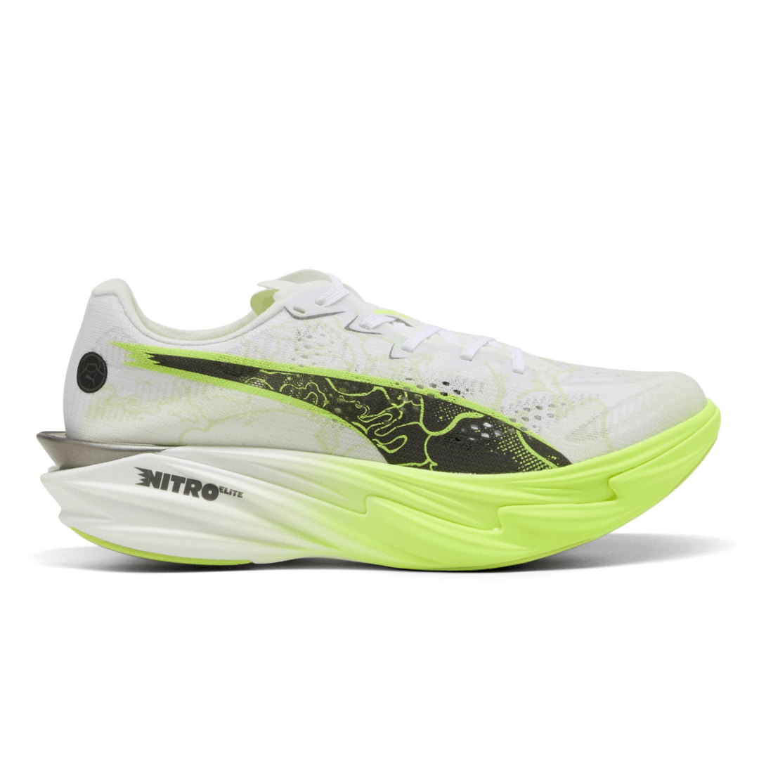 Puma Women's Deviate Nitro Elite 4 Ekiden - Puma White/Lime Squeeze