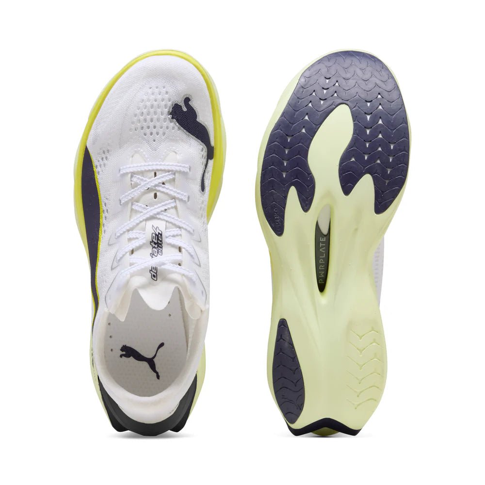 Puma Women's Deviate Nitro Elite 4 Running Shoes - White/Apple Spritz/Lux Lime