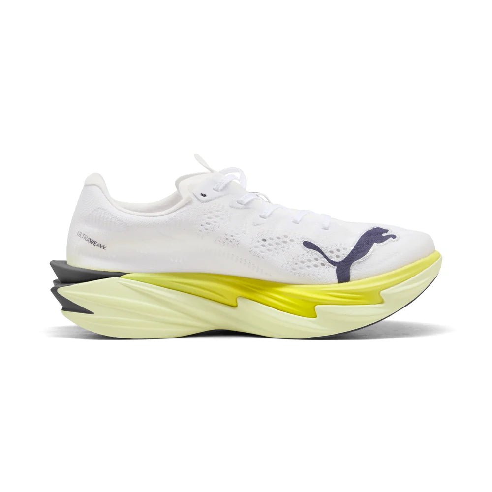 Puma Women's Deviate Nitro Elite 4 Running Shoes - White/Apple Spritz/Lux Lime