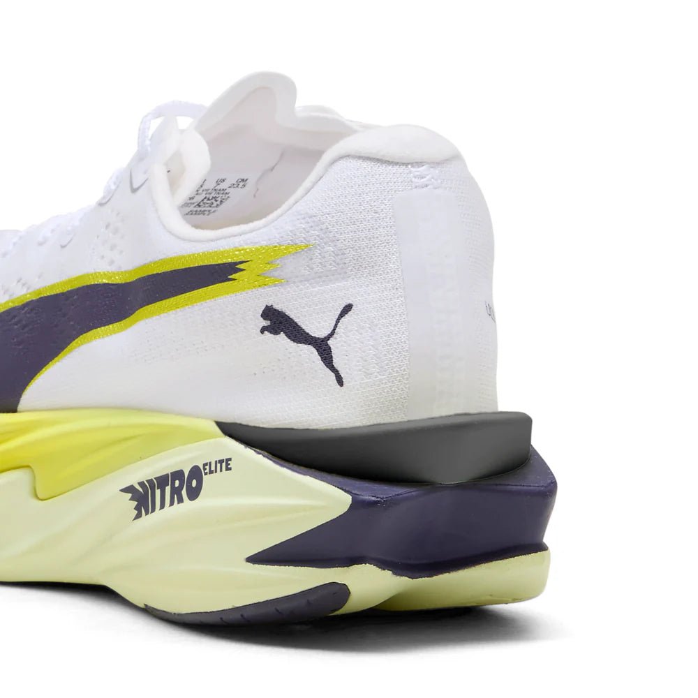 Puma Women's Deviate Nitro Elite 4 Running Shoes - White/Apple Spritz/Lux Lime
