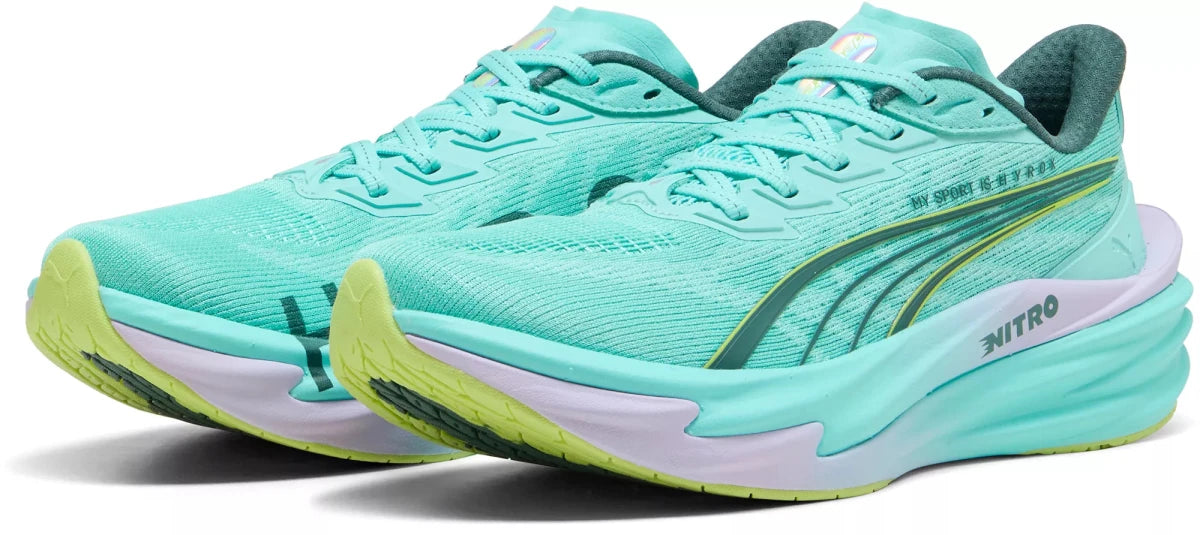 Puma x HYROX Women's Deviate Nitro 4 Running Shoes - Intense Mint/Light Lavender