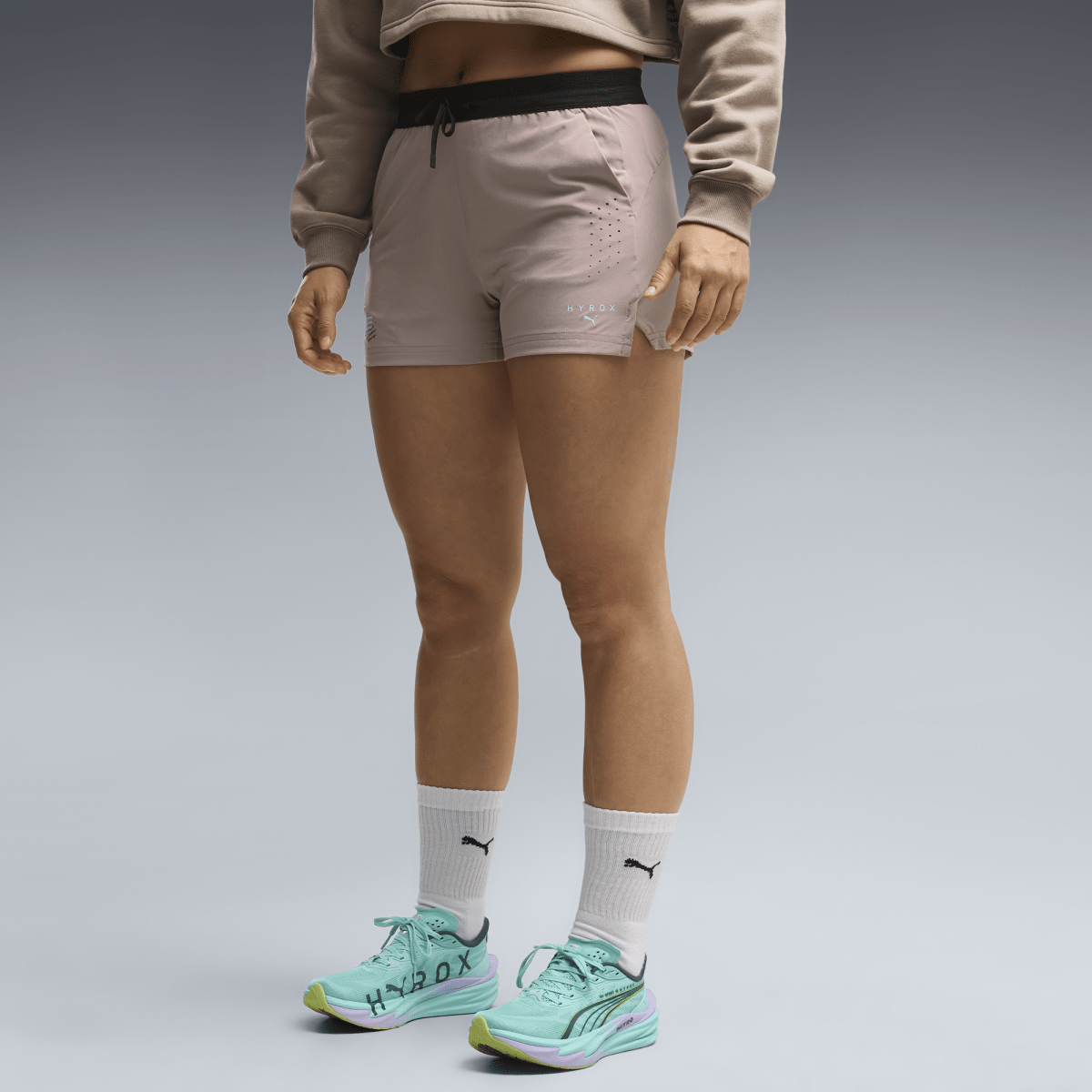 Puma x HYROX Women's PWRMODE Woven Short - Mouse Gray