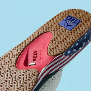 Reef Men's Fanning Flip Flops - Golden Eagle Black