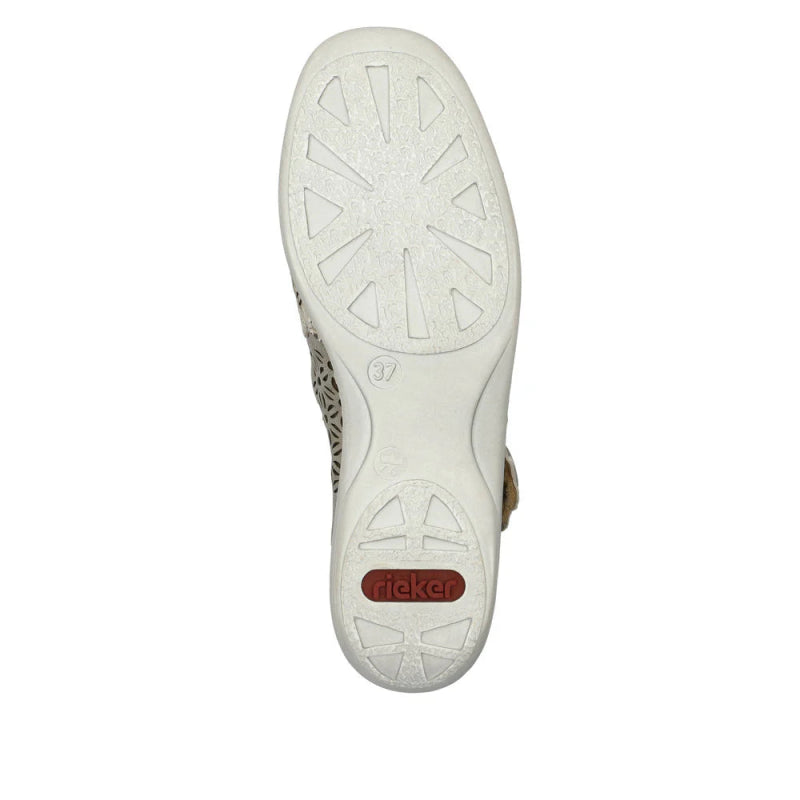 Seliga ShoesRieker Women's Doris 413G4 - 90 - Beige Metallic/Pearl