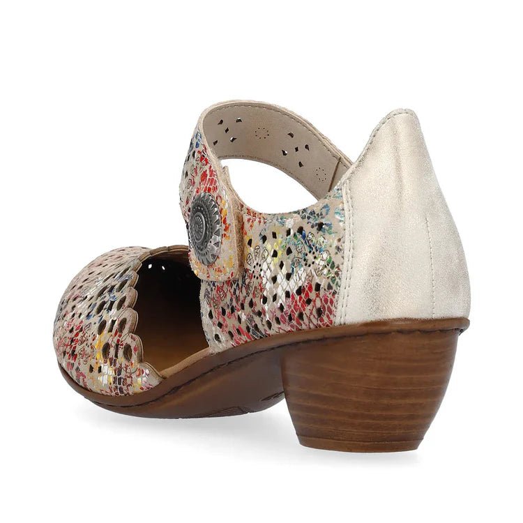 Rieker Women's Mirjam 43753 - 91 - Beige Multi/Muschel
