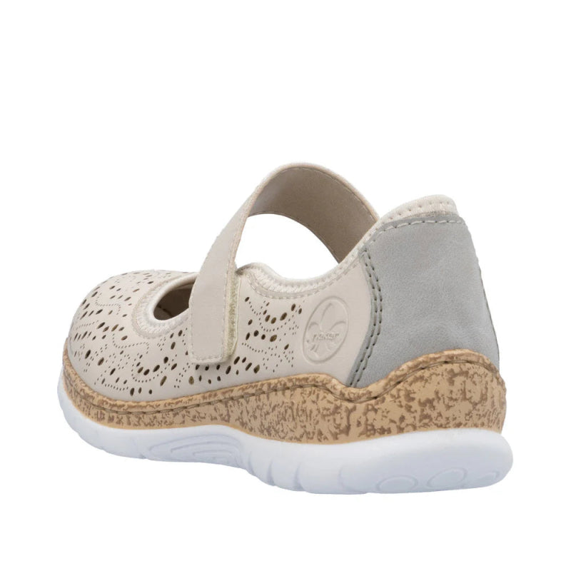 Rieker Women's Nikita N4299 - 60 - Pearl/Cement