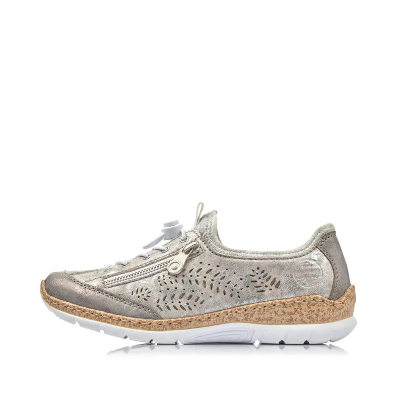 Rieker Women's Nikita N42K6 - 40 - Grey/Rose Metallic