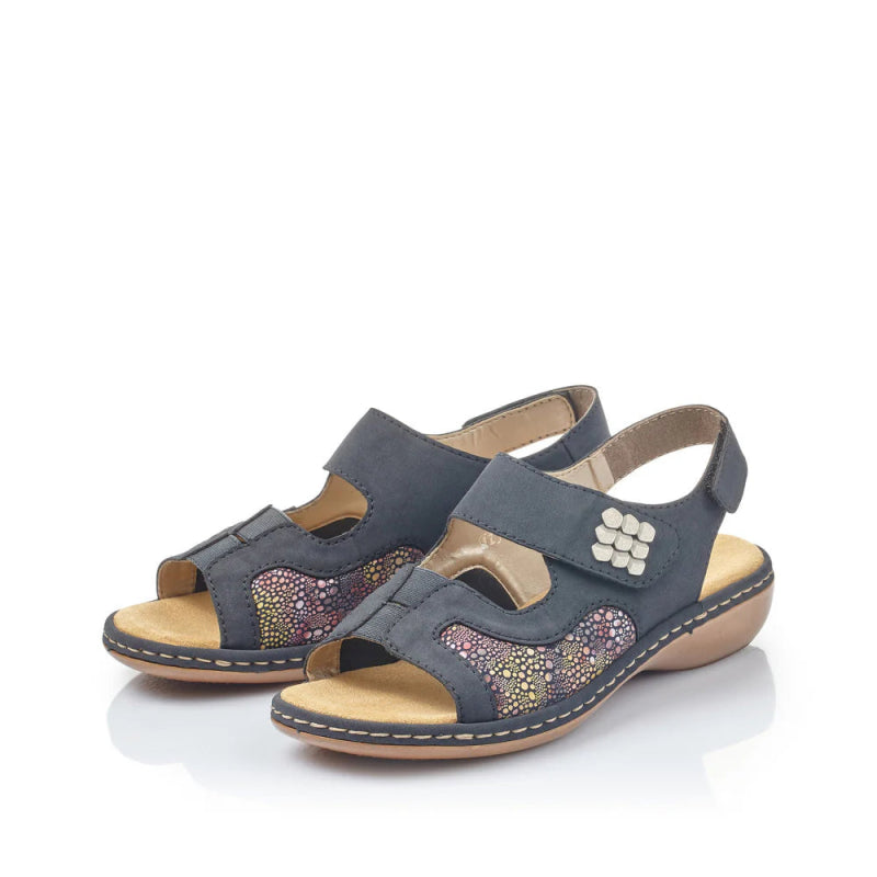 Rieker Women's Regina 65989 - 14 - Pacific/Ocean Flower