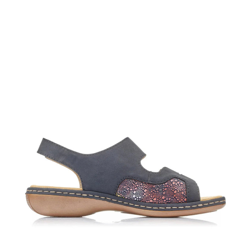 Rieker Women's Regina 65989 - 14 - Pacific/Ocean Flower