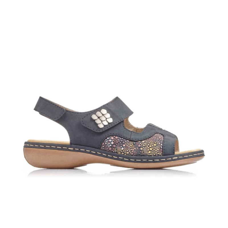 Rieker Women's Regina 65989 - 14 - Pacific/Ocean Flower