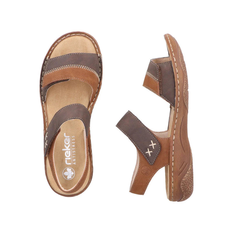 Rieker Women's Regina V2860 - 24 - Chocolate/Cognac