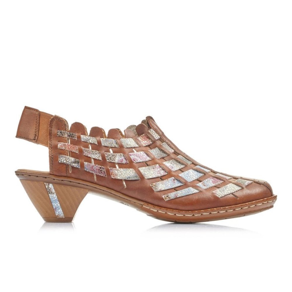 Rieker Women's Sina 46778 - 24 - Brown/Multi