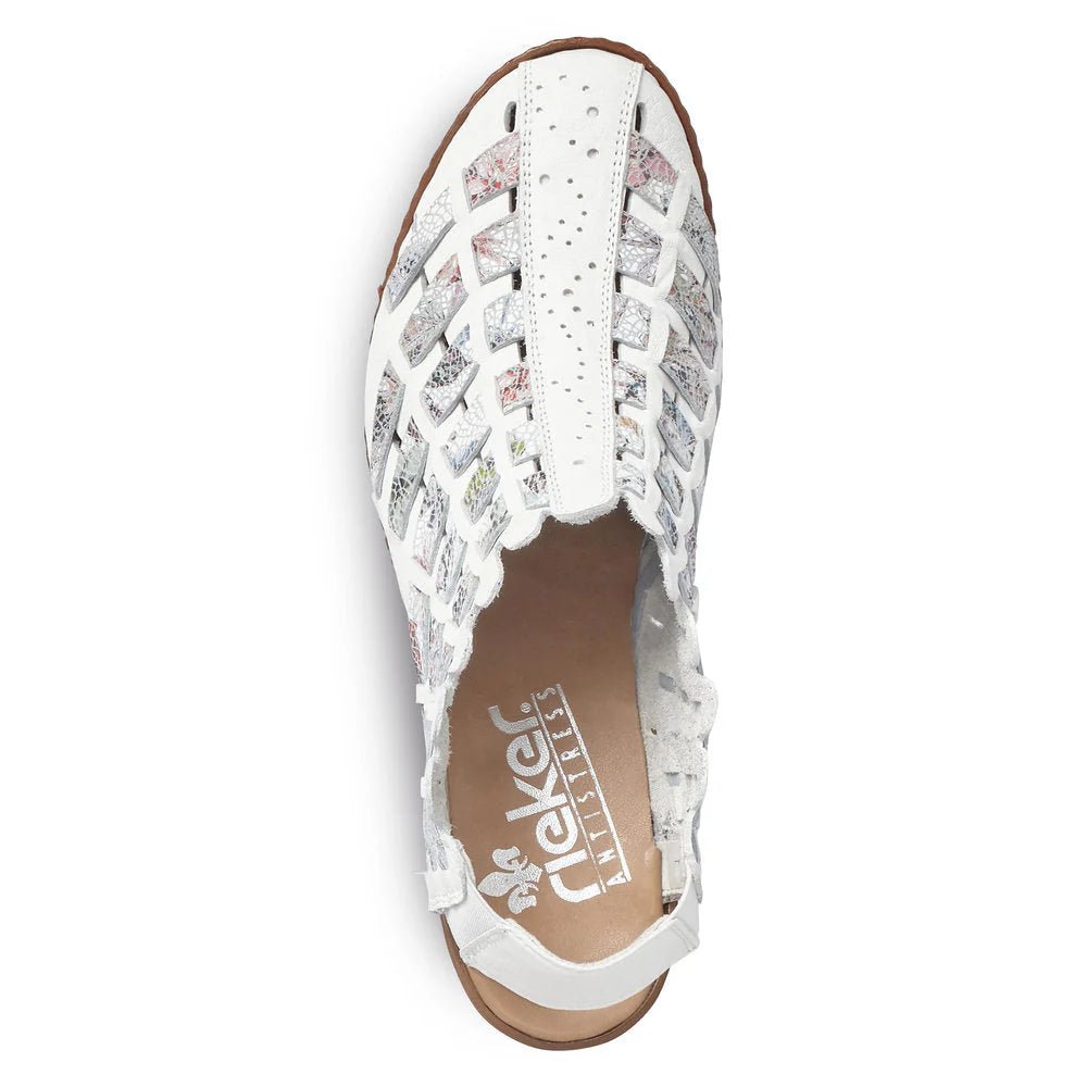 Rieker Women's Sina 46778 - 80 - White/Ice Multi