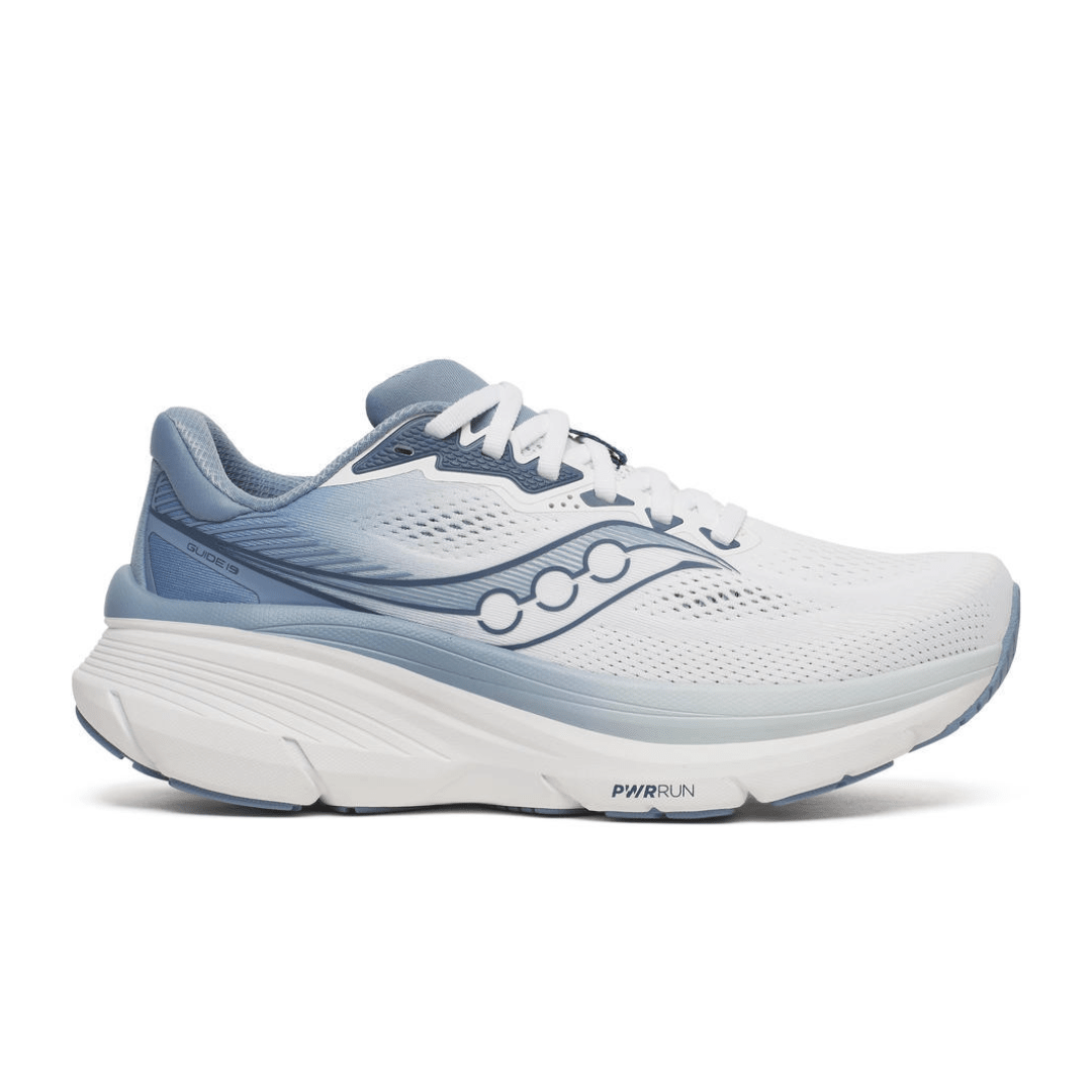 Saucony Women's Guide 19 Running Shoes - White/Storm