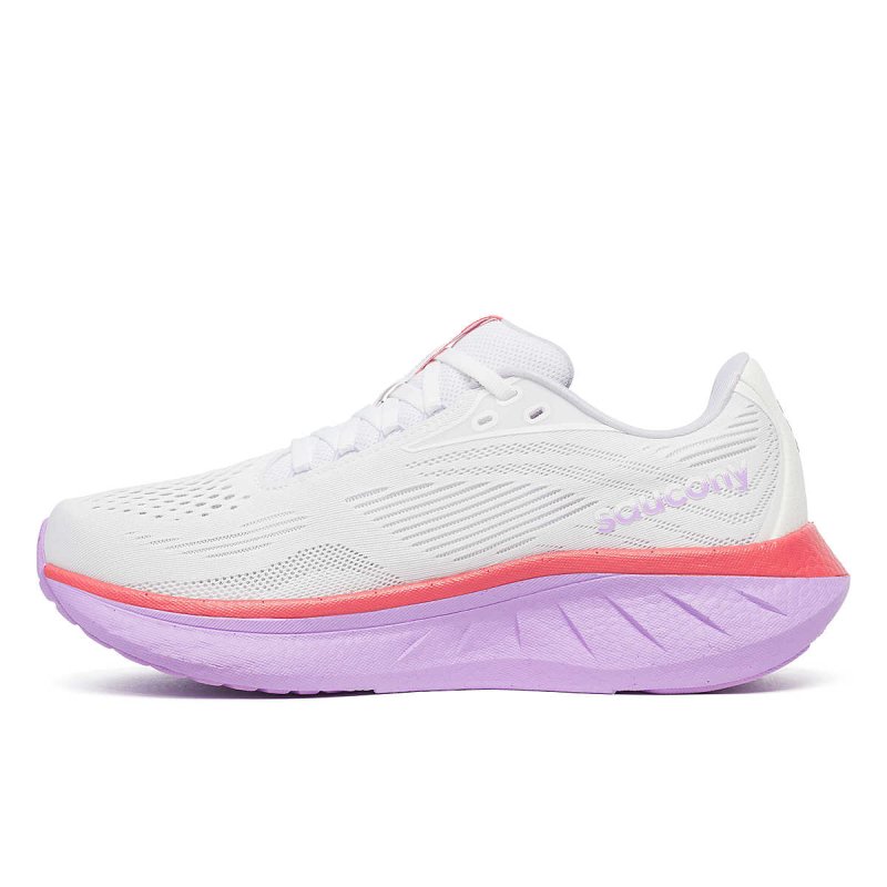 Saucony Women's Ride 18 - White/Coral